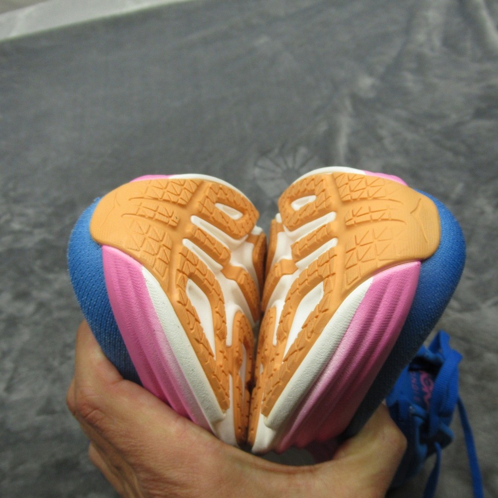 Hoka Womens 9/9.5B Running Shoes  Blue Bondi 8 Chunky Lightweight Mismatch READ - Picture 7 of 16